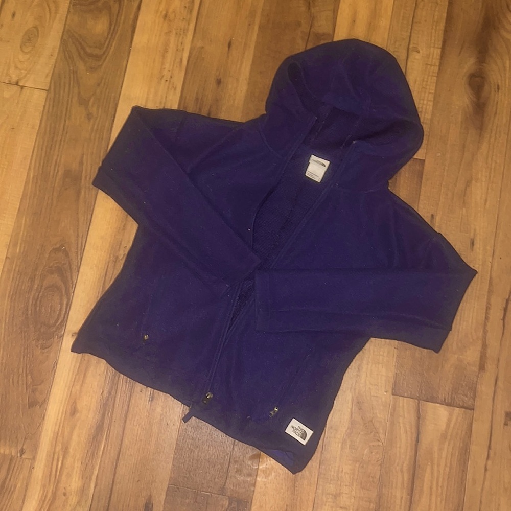 THE NORTH FACE KNIT JACKET NAVY BLUE SIZE SMALL